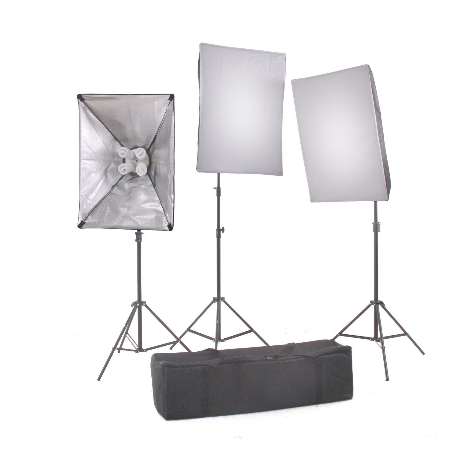 2400 WATT Digital Photography Continuous Softbox Lighting Studio Video Portrait Kit CH9004S3 by Kaezi