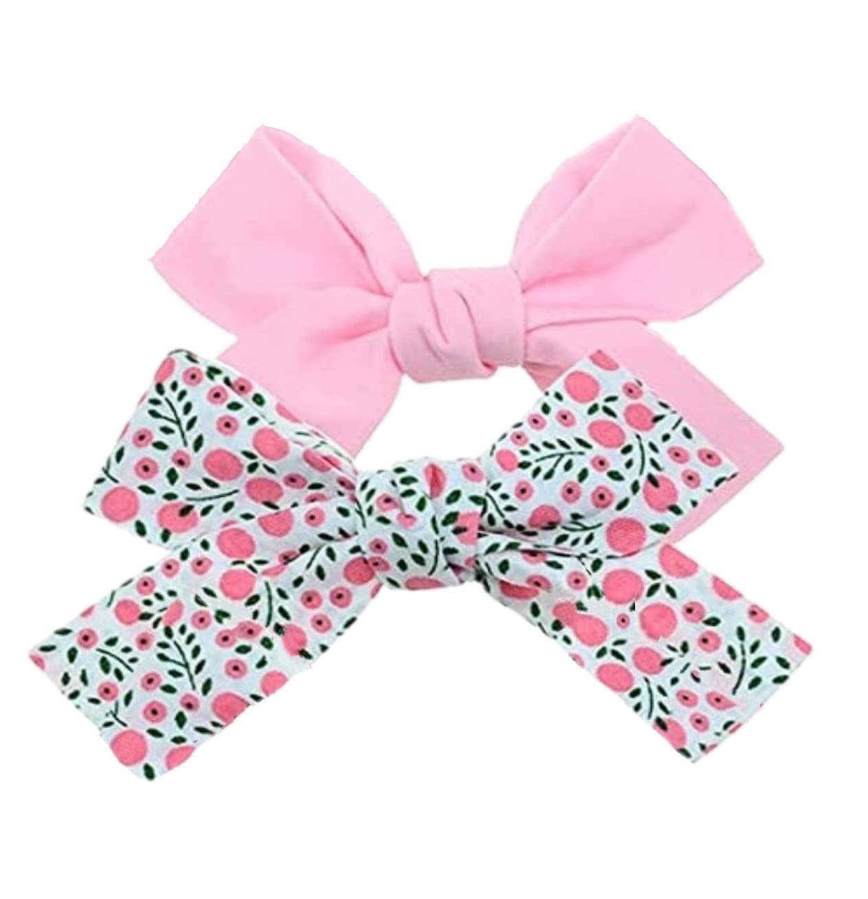 LVGPH Hairpin 2pcs Floral Printing Bow Hair Clips Mini Hair Bow Alligator Hair Clips Hair Accessories Bowknot Barrette Small Non-slip Bow Hair Clips Fashion Ponytail Barrettes School Wear Clips (b)