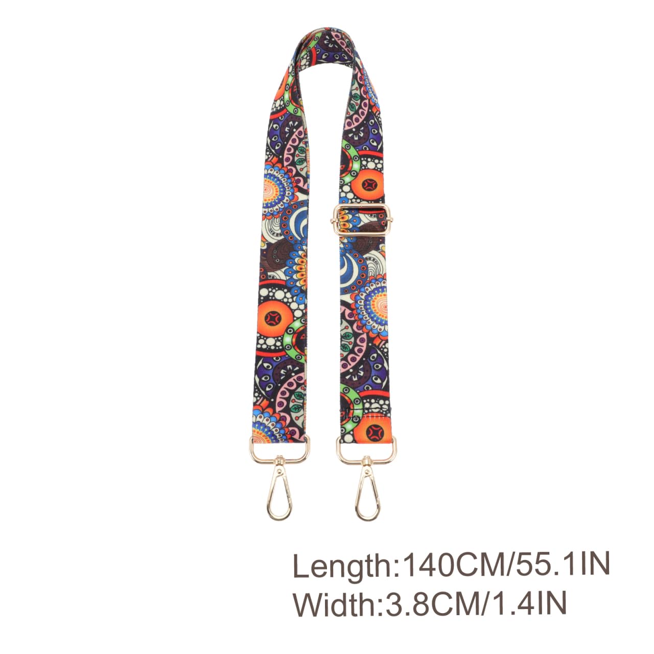 Vaguelly Banjo Strap Vintage Flower Pattern Banjo Belt Adjustable Jacquard Weave Guitar Strap Banjo Shoulder Strap Neck Sling Strap for Banjo Electric Acoustic Guitars Bass