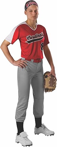 Miniatura 3 de Alleson Athletic Pantalón de velocidad con cinturón FastpitchSoftball para mujer, absorbe la humedad, tela duradera y ajuste profesional