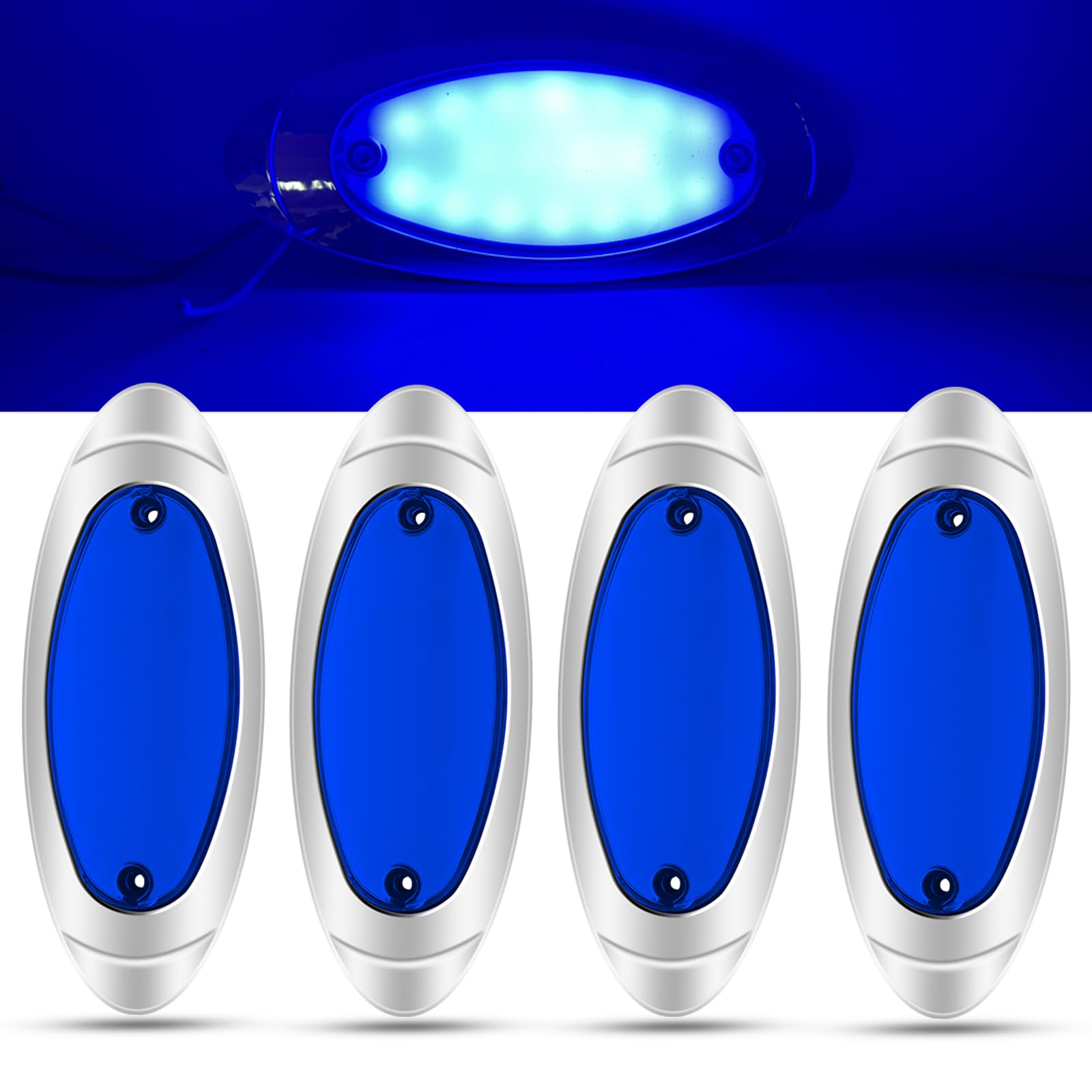 ☆ X-STYLE サイドマーカーランプ 12V 24V ット ブルー 229 Amazon | X-STYLE サイドマーカー LED 12V 24V 青 トラック用led 車幅