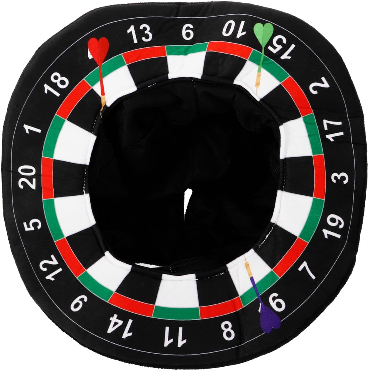 ARTIBETTER Dartboard Headpiece Sports Novelty Hat Hood Lightweight Party Costume Hat for Outdoor Events 13.97X13.18X2.75In