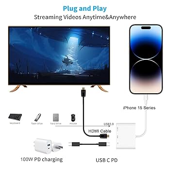 Airsky様 Amazon.com: AIRSKY USB C to HDMI Adapter for iPhone 15/16