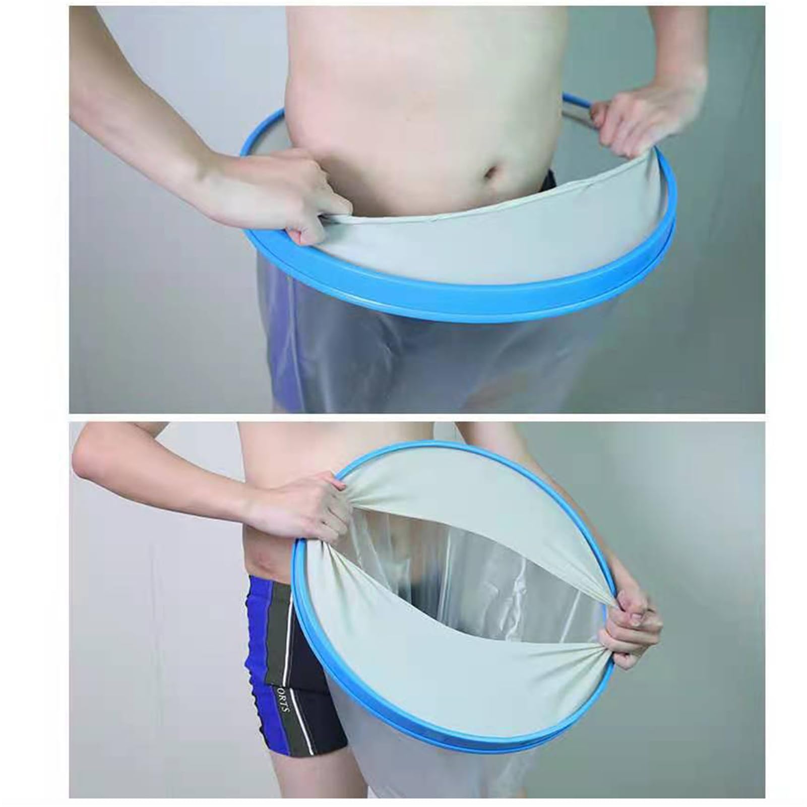 Zeetan Coperture Ingessate Riutilizzabili per Doccia, Copertura Impermeabile per Glutei A 360° per Guarnizione A Tenuta Stagna Protezione per Doccia in Ghisa per Addome Coscia Ferito,S