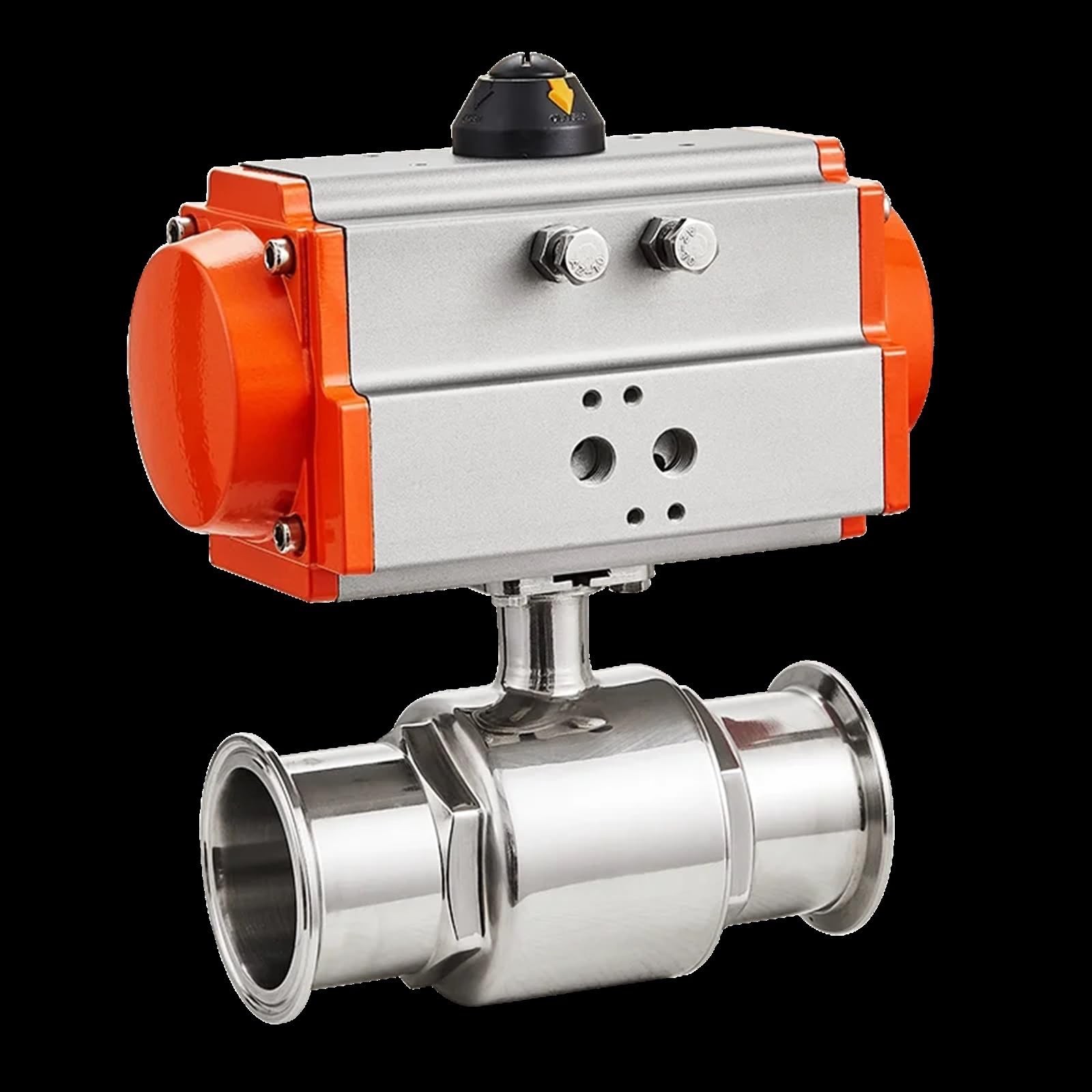 Cxfcihft One Color 76Mm Ball Valve Tri Clamp Ferrule Type 304 Stainless Steel With Double Acting Cylinder