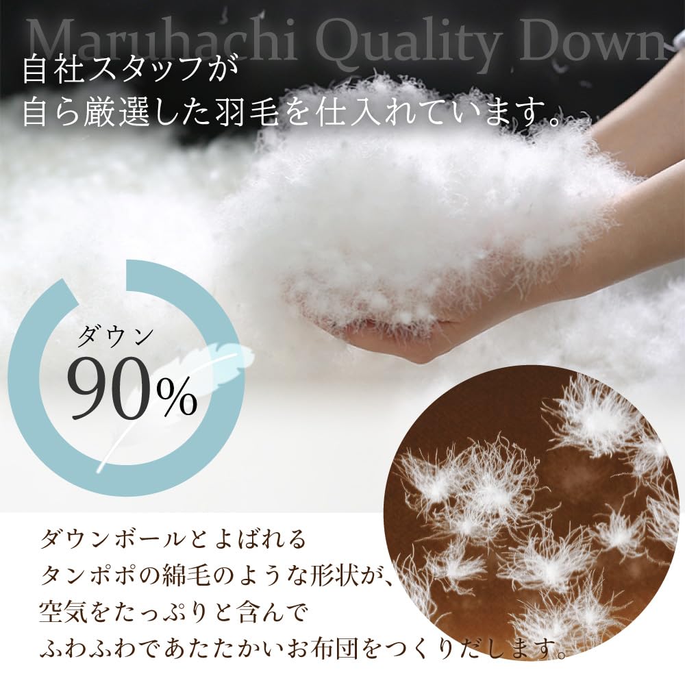 ゆみゆみ ㈱丸八真綿 高級羽毛掛け布団 maruhatiホワイトグースダウ