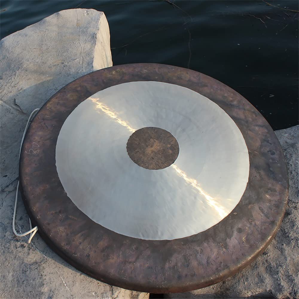 Gong Chino De Bronce, Hermosa Calidad De Lavado Brillante Y Sonido Relajante, con Mazo De Gong, Cuerda Colgante, Ideal For La Curación del Sonido, El Hogar O La Oficina (Size : 16 Inch)