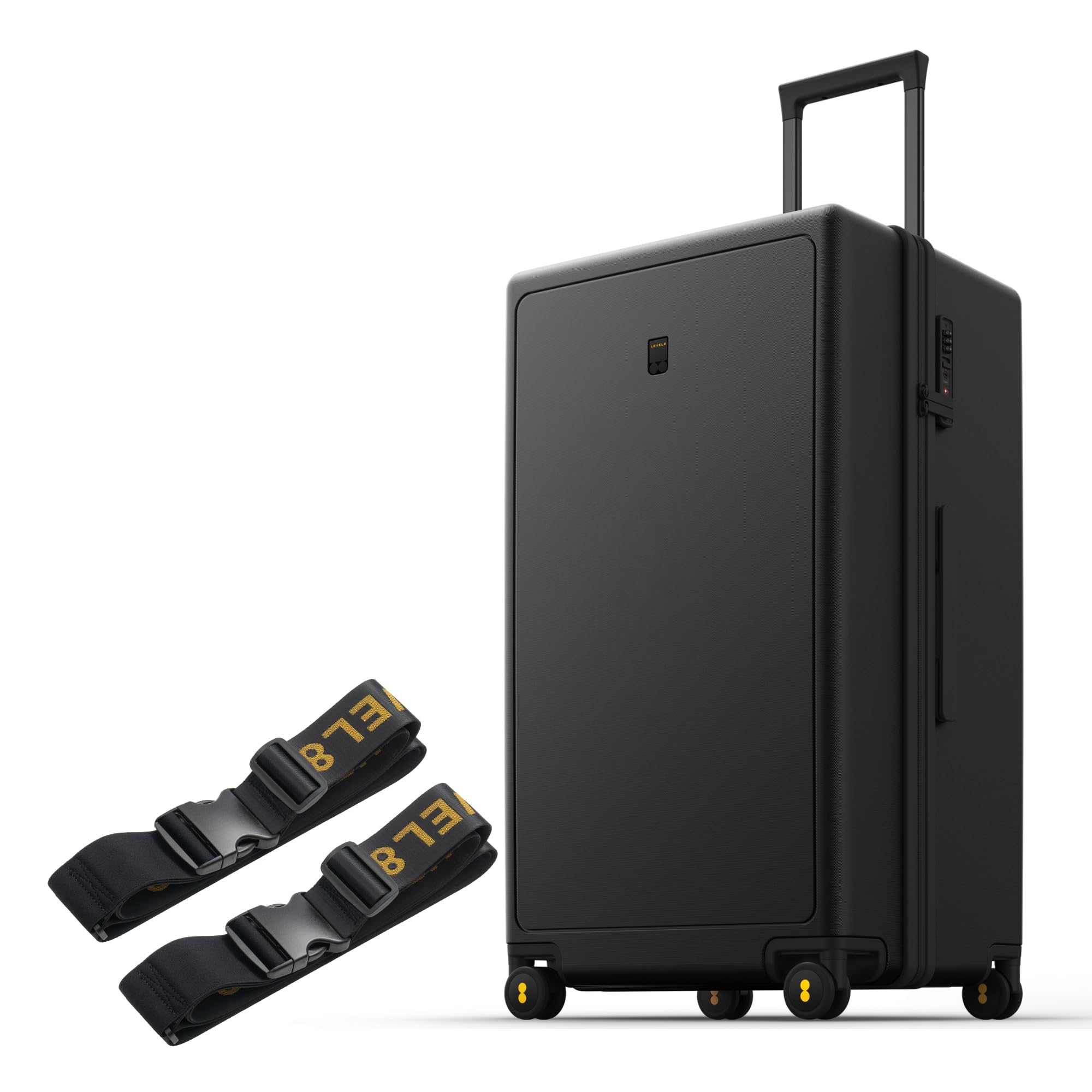 Luminous 28 Inch Trunk Luggage with Luggage Straps