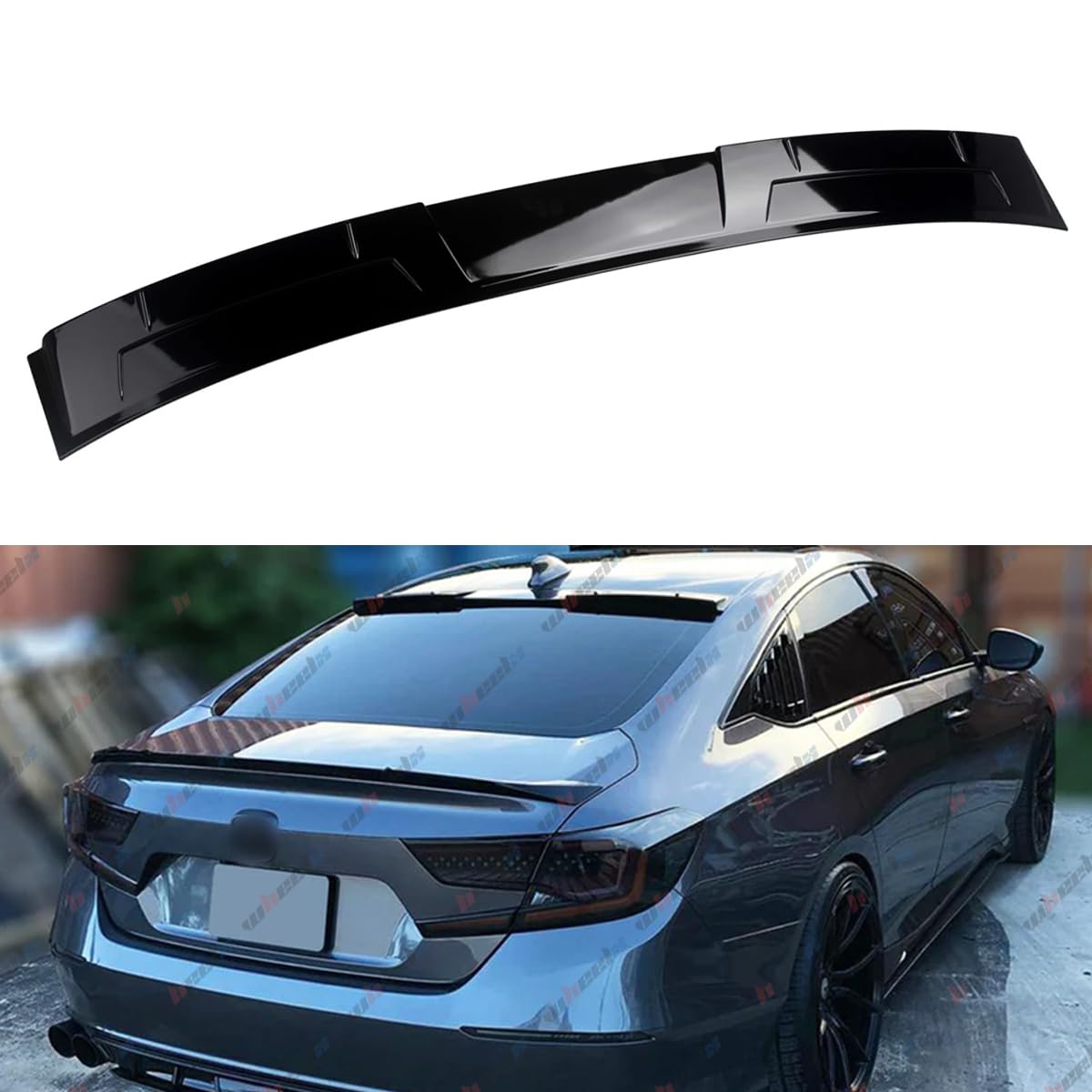 FOR 2018-2021 2022 HONDA ACCORD GlOSSY BLACK DUCK TAIL DUCKBILL TRUNK SPOILER