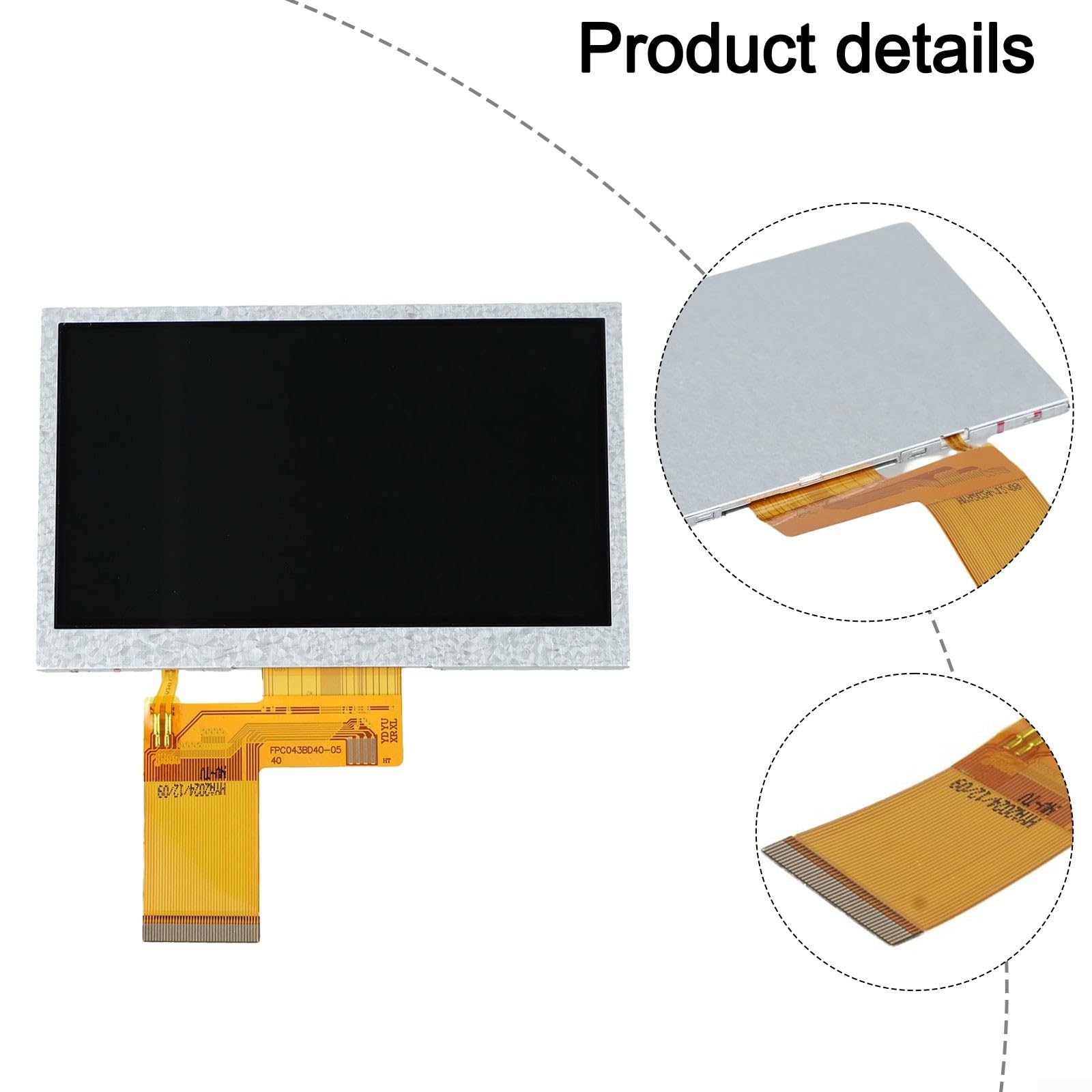 4 3 Inch 40-Pin TFT LCD Display Screen HD 480X272 Monitor Replacement For Car Stereo And Head Unit — view 3