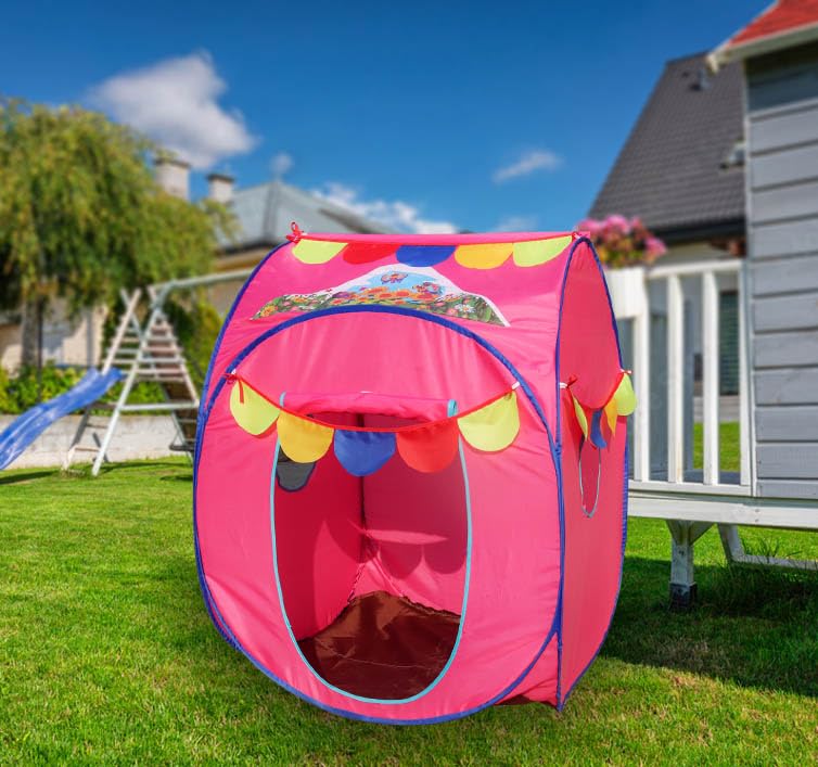 Image of Homecute Pop Up Foldable Hut Type Kids Toys Baby Tent House, Tent House for Girls & Boys, Play Tent House Suitable for 1 Year to 6 Years(Small Size Pink)