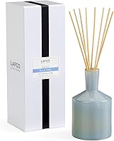 LAFCO New York Sea & Dune Reed Diffuser - 6oz Classic Scented Diffuser with Reusable Glass Vessel, Natural Wood Reeds, Up to 3 Months Fragrance - Made in USA