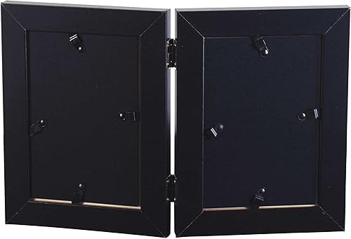 Miniatura 2 de Dicksons Proud To Be A Marine Family Marco de fotos doble con bisagras MDF (12 x 8 pulgadas)