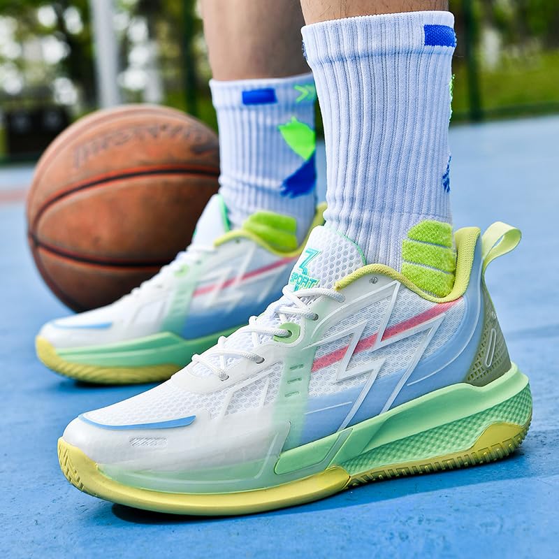 Image of Women Basketball Shoes Fashion Sneakers Comfortable Unisex Athletic Lightweight Non Slip Outdoor Sport Volleyball Shoes