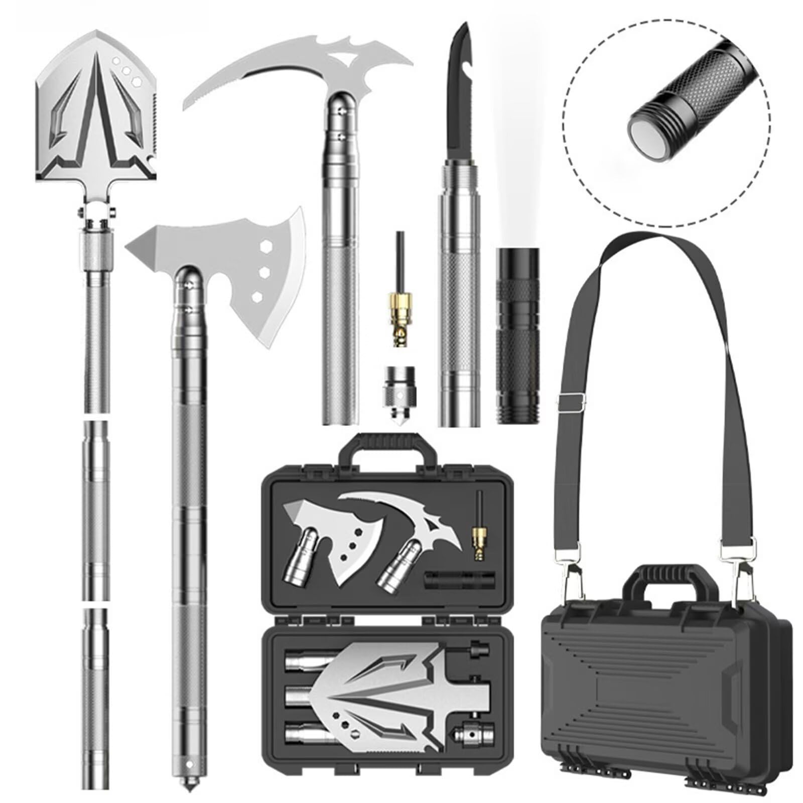 Pelle de camping multifonction 16 en 1