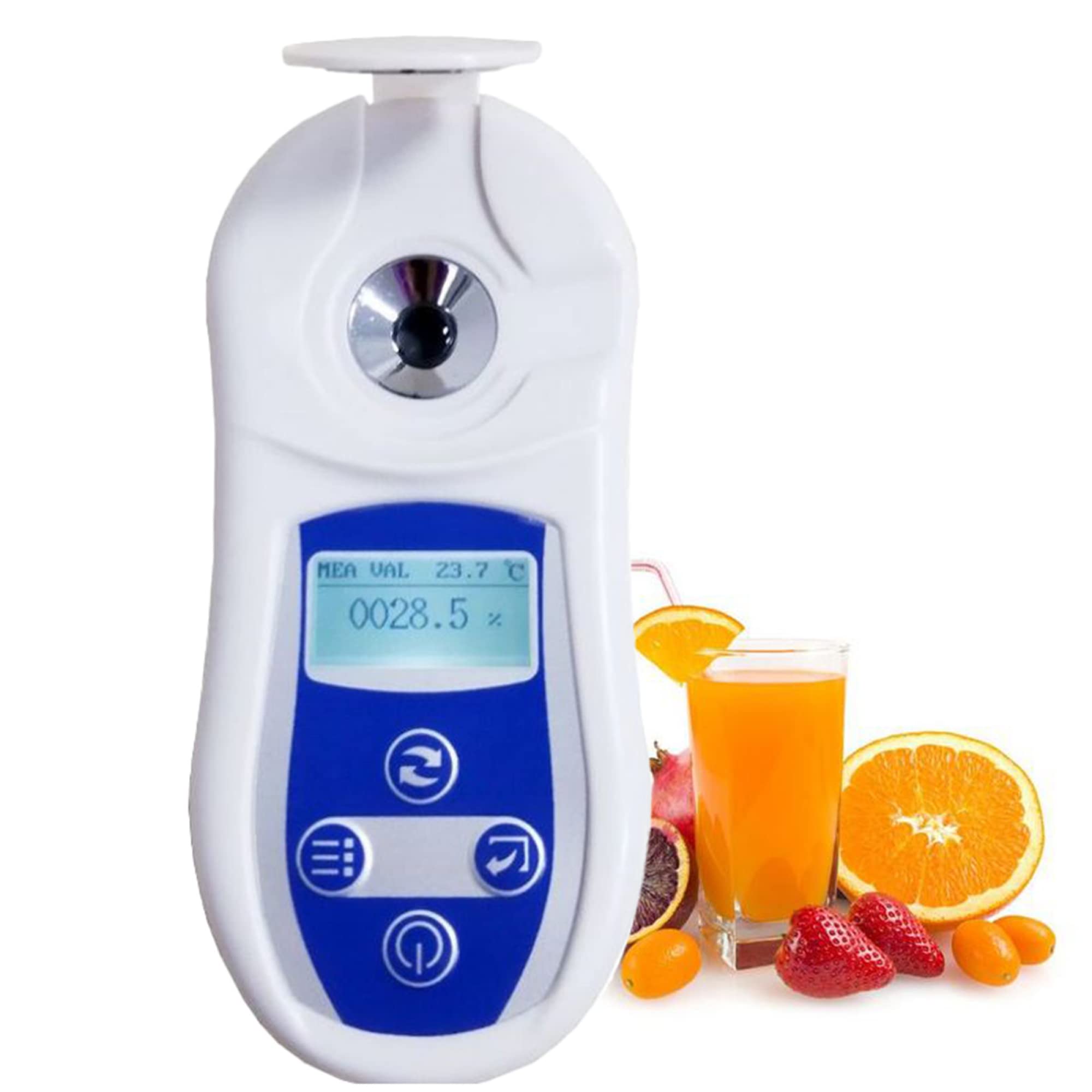 Brix Meter Tester, rifrattometro Digitale dell'alcol per la misurazione del Contenuto di Zucchero Campioni d'Acqua Gamma di Colture di Frutta Alimentare, da 0 a 53,0% Brix