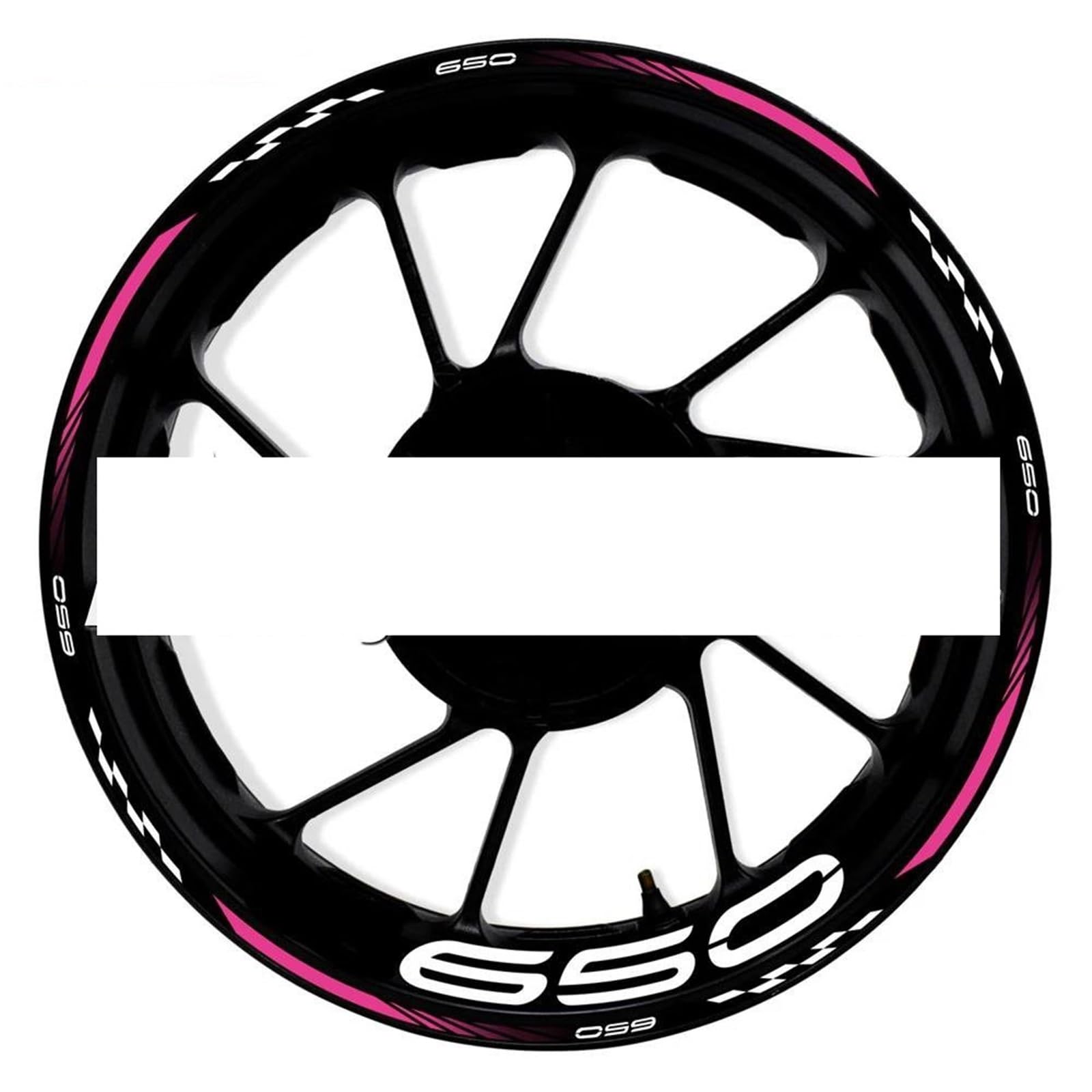 Stickers Motorcycle Wheel Stickers Reflective Decals Rims for Kawasaki Z650 Z 650 Z-650(Style 10)