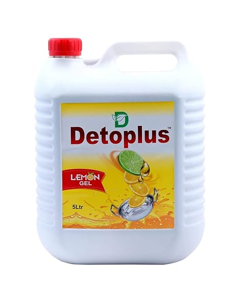 Detoplus Dishwash Liquid Gel Lemon 5Ltr (5Ltr)