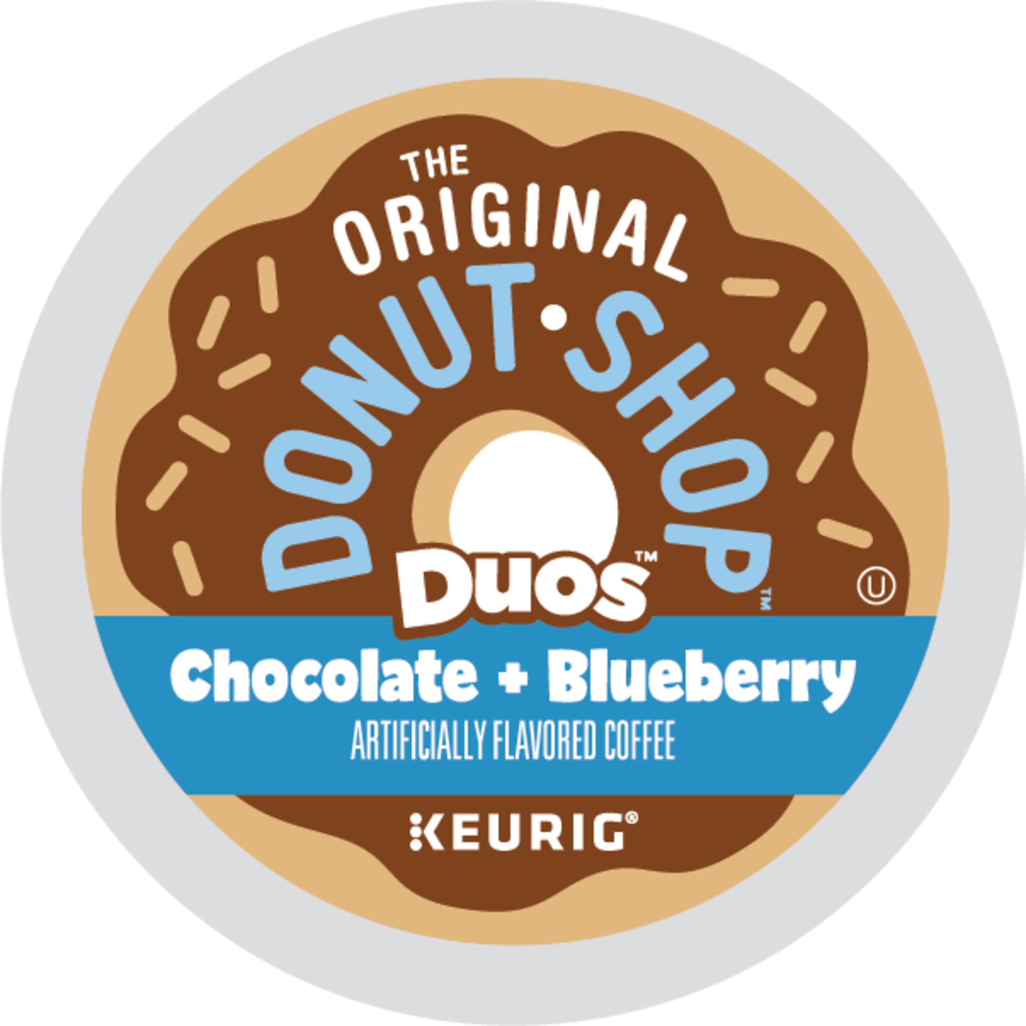 The Original Donut Shop Coffee Duos Chocolate Blueberry Coffee, Keurig cápsulas K-Cup de una sola porción, 72 unidades