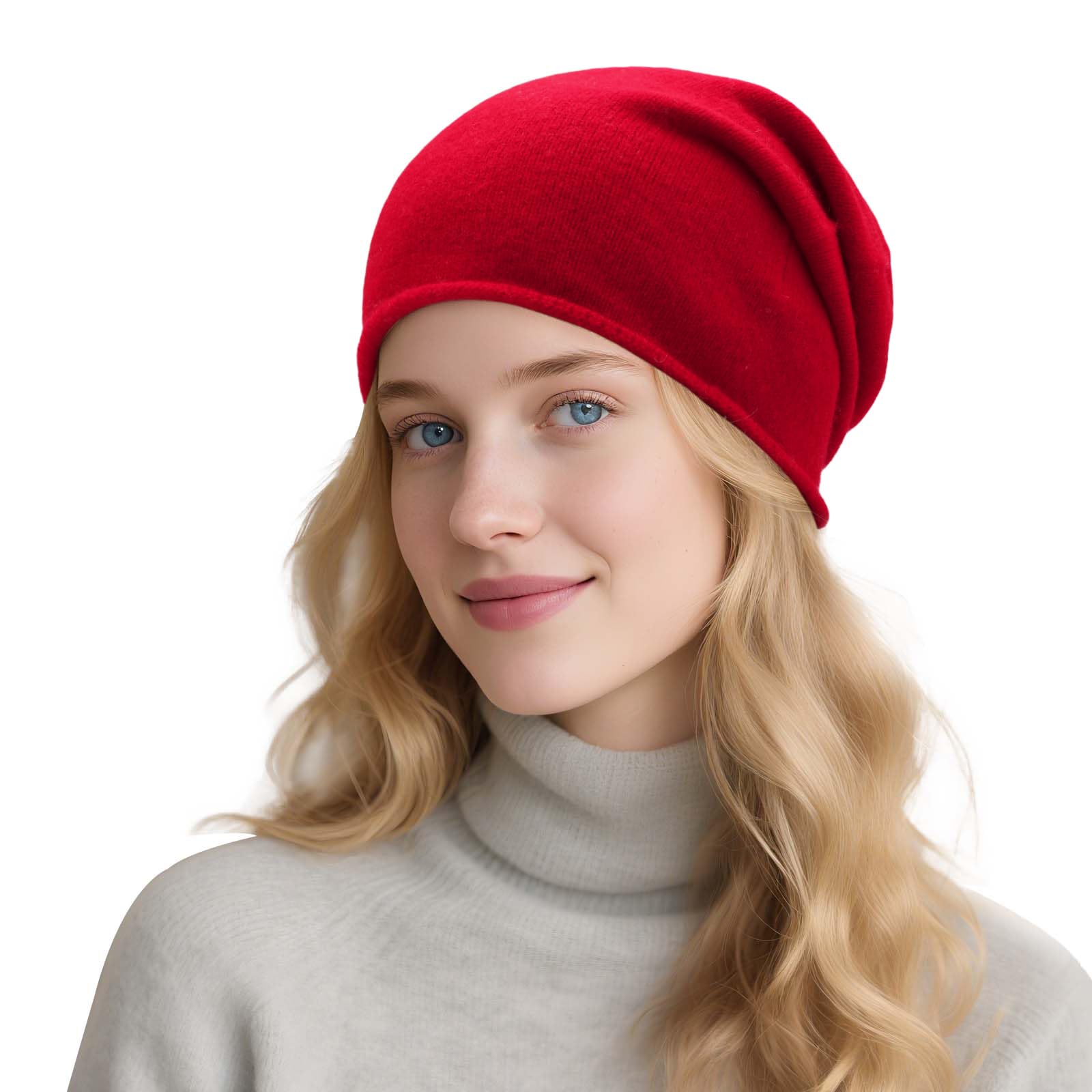 ZLYC Winter Wolle Strickmütze Slouchy Beanie für Damen Herren