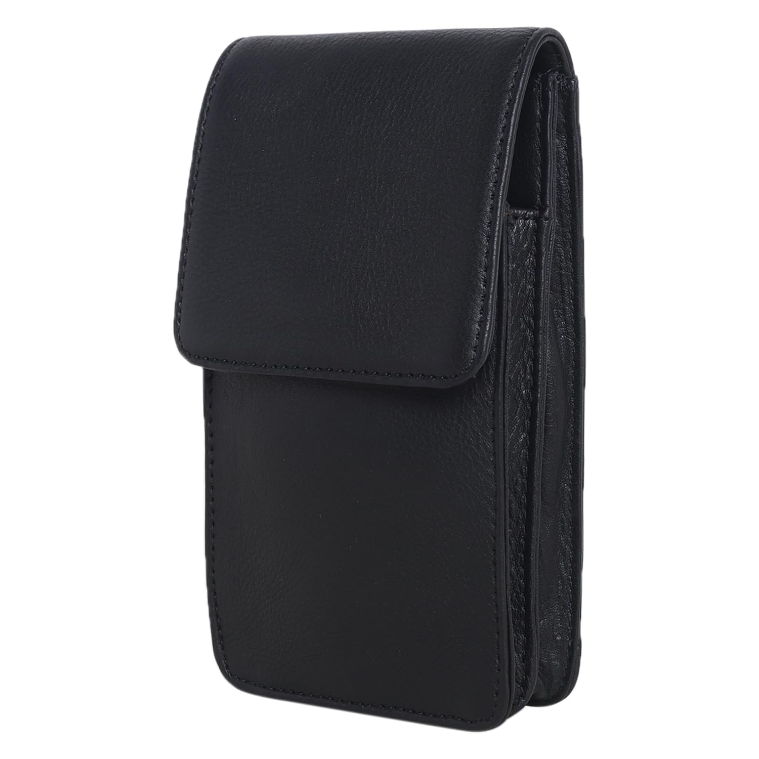 Zacharias Men's Genuine Leather Mobile/Cellphone Holder Belt Pouch (Black_Pack of 1)-image-18