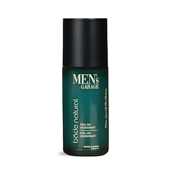 Bade Natural Mens Garage Roll-On Deodorant 1.69 fl oz 50 mL Natural Odor Protection & Refreshing Citrus Woody Scent