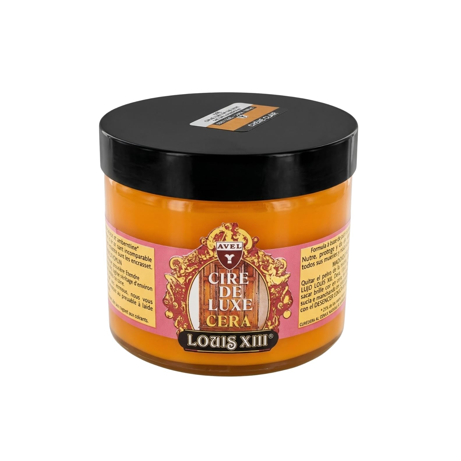 SAPHIR Louis XIII Cera de Lujo para Madera 250 ml – Pasta con Cera de Abeja y Carnauba | Nutre, Protege y Abrillanta | Acabado Satinado Profesional | Roble Claro (34)