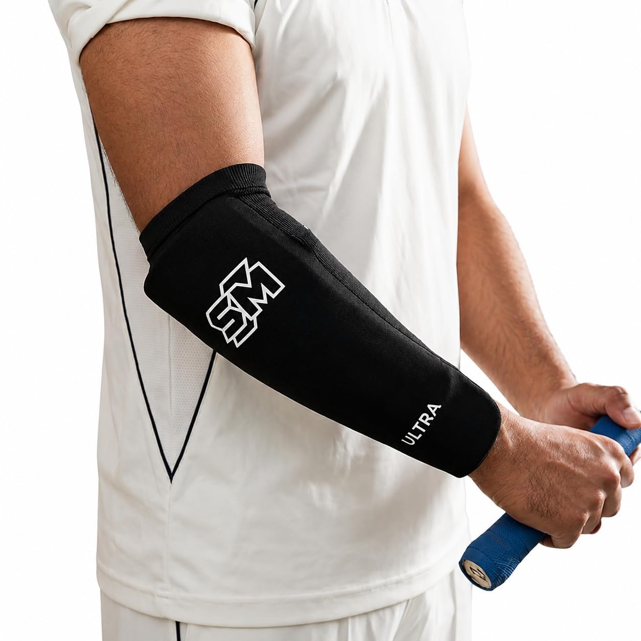 SM Ultra Cricket Arm Guard for Men | Fibre-Infused Plastazote Foam | Pre-Shaped Ergonomic Design | Test Match Grade Protection | Breathable Moisture-Wicking Comfort-image-14
