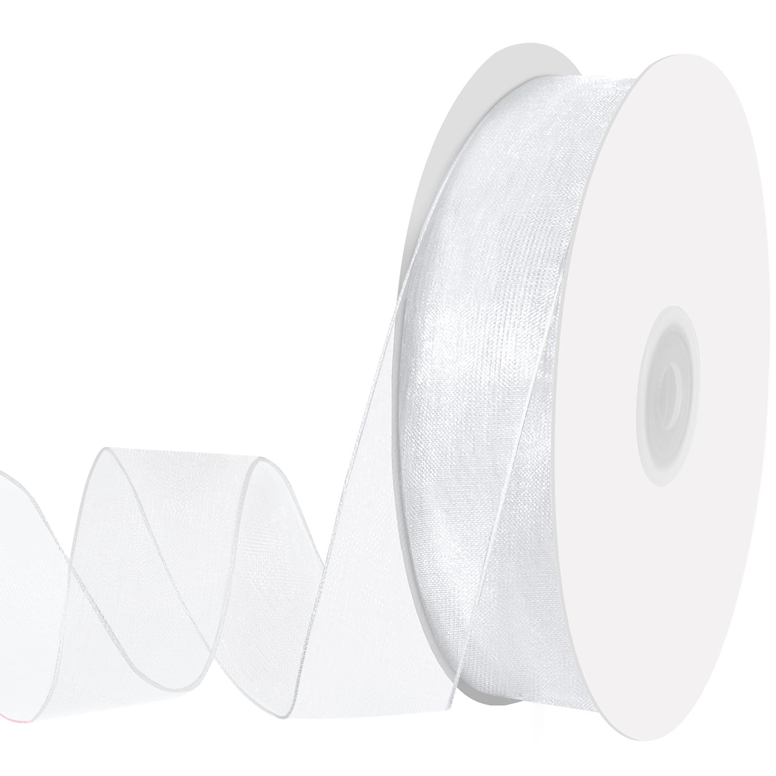 Amazon.com: woric 100 Yards White Sheer Ribbon 1 Inch Organza