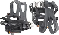 Generic Pedais de Mountain Bike, Tiras Duráveis ​​com Clipes para Os Dedos, Fácil Instalação para Ciclismo de Estrada Fixie, Material de Nylon Resistente