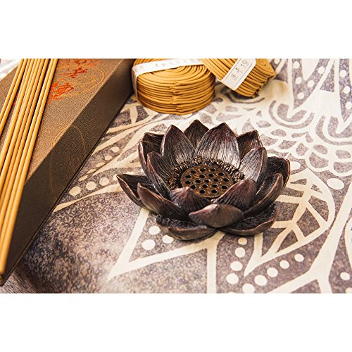 Lotus Incense Burner And Votive T-Light Candle Holder Meditation Flower Buddha #TOP2