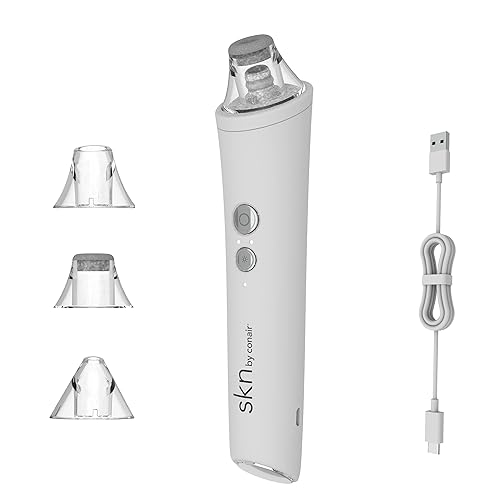 skn by conair - Herramienta facial de microdermoabrasión para eliminar las células muertas de la piel y la suciedad de los poros obstruidos