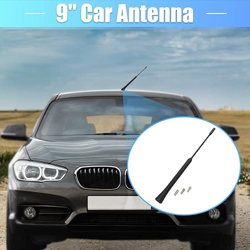 Miniatura 2 de X AUTOHAUX 9 "Universal Car Radio AM FM Antena Antena Flexible Antena Antena 8.7 in Antena de Radio Booster Señal de techo Mast Reemplazo Negro