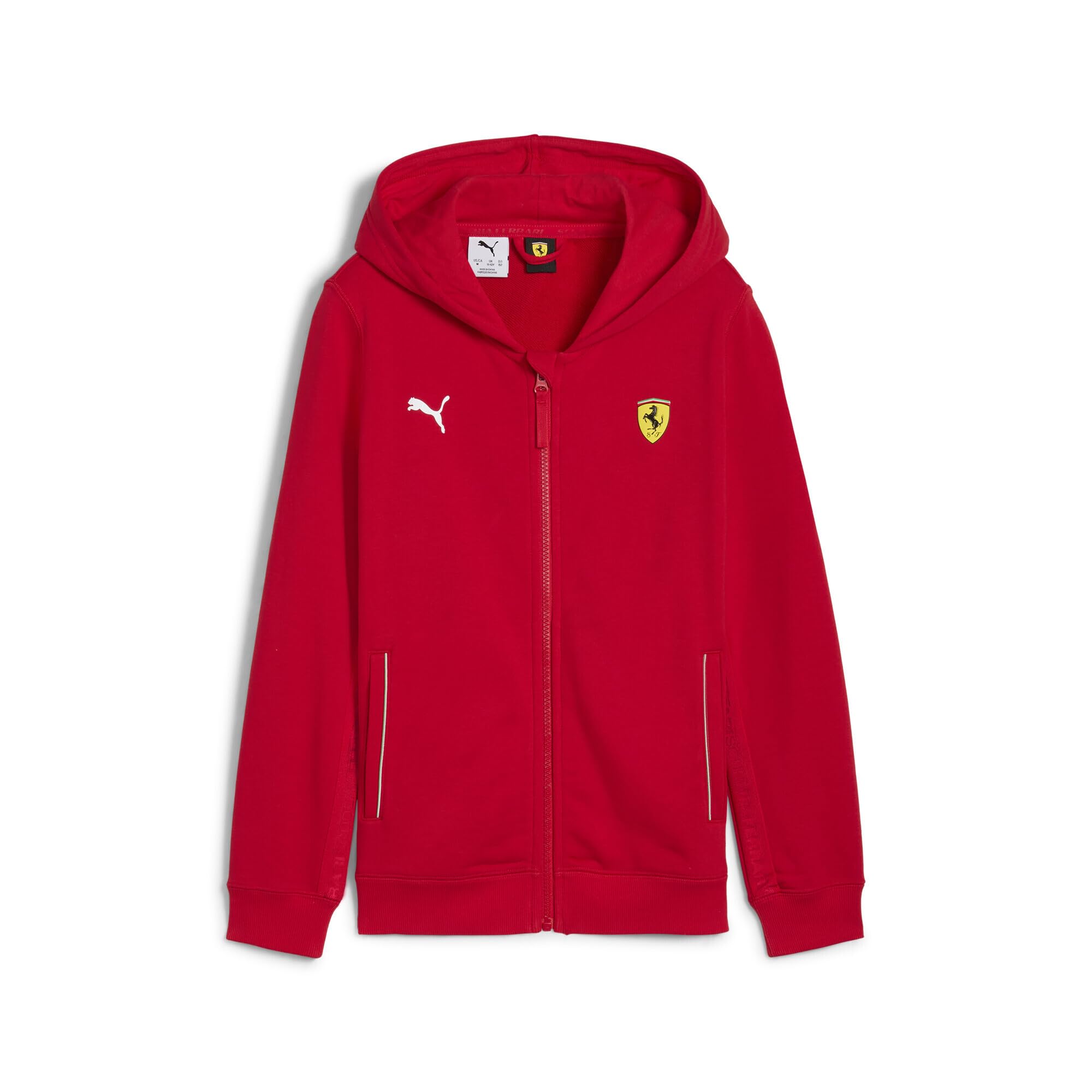 PUMA Scuderia Ferrari Race Felpa con Cappuccio per Ragazzi 128 Rosso Corsa Red, Rosso Corsa Red, 128