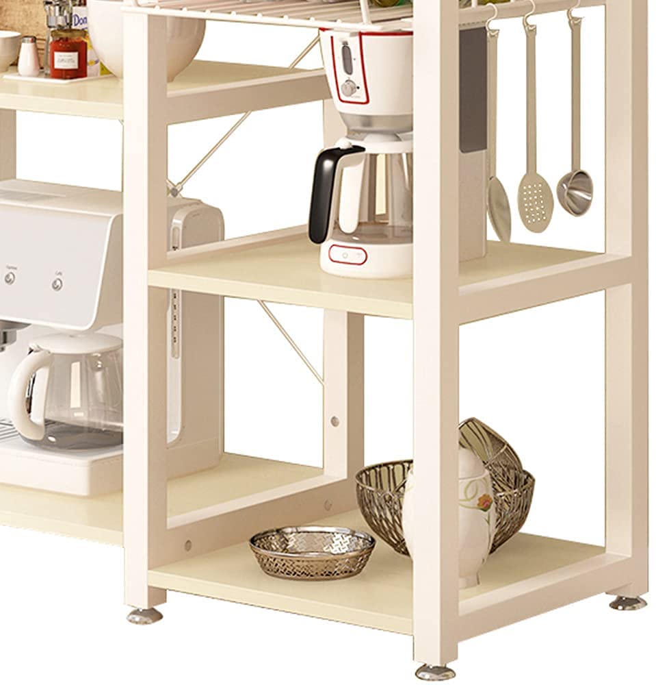soges Meuble Rangement Desserte de Cuisine, Etagères de Cuisine pour Stockage, Étagère Four à Micro-Ondes Rack Etagères de Cuisine avec 3+3 Tablettes, 90 x 40 x 83 cm