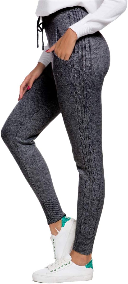 DAIMIDY Women's Cashmere Jogger Pants