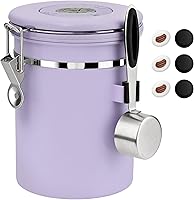 Vista 13 de ShanSon Recipiente hermético para café de acero inoxidable, recipiente de almacenamiento de granos de café con cuchara, recipiente de café