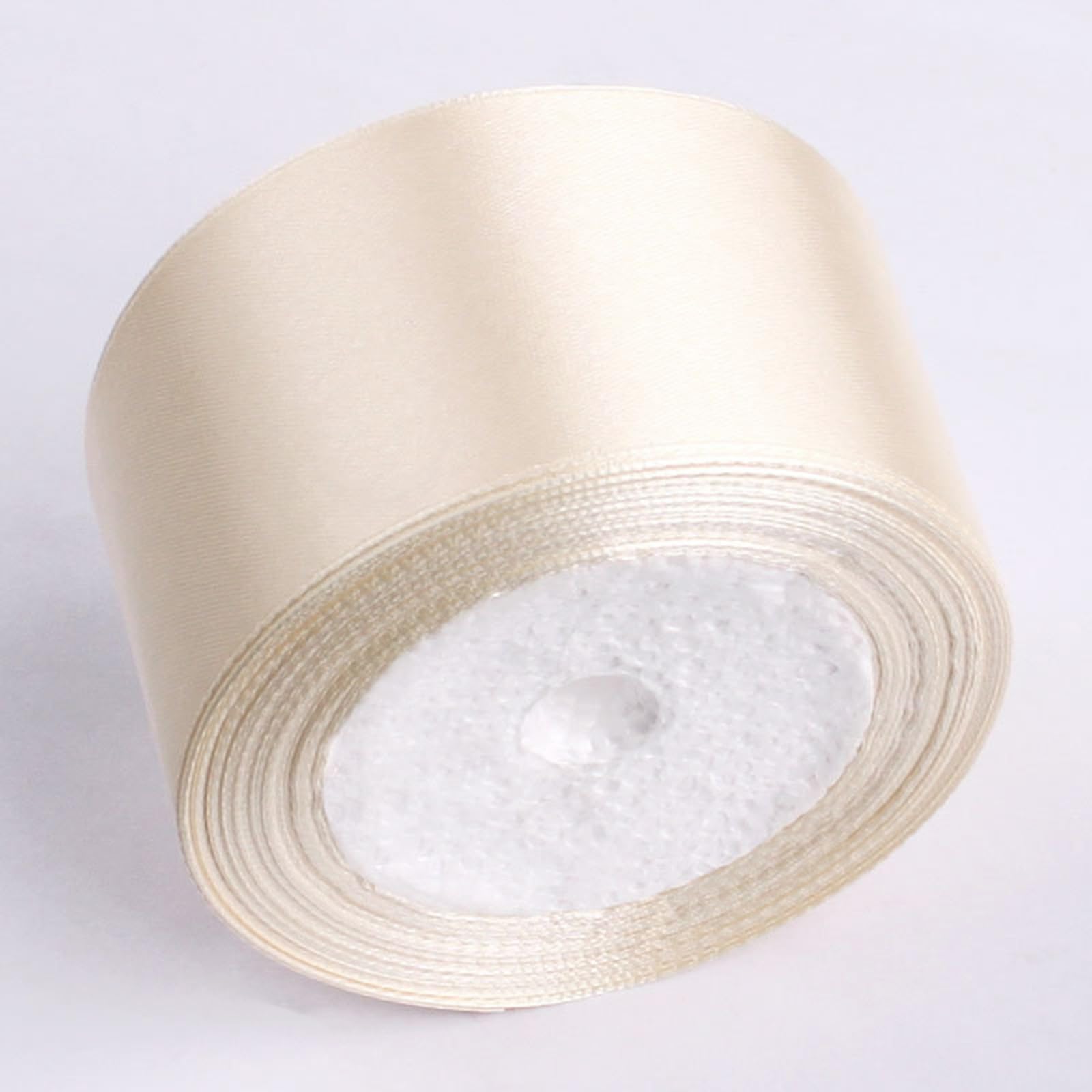 2" x 25 Yds Ivory Satin Ribbon for Eternal Roses, Flower Bouquets, Gift Wrapping, DIY Crafts, Bridal Shower, Wedding Decor