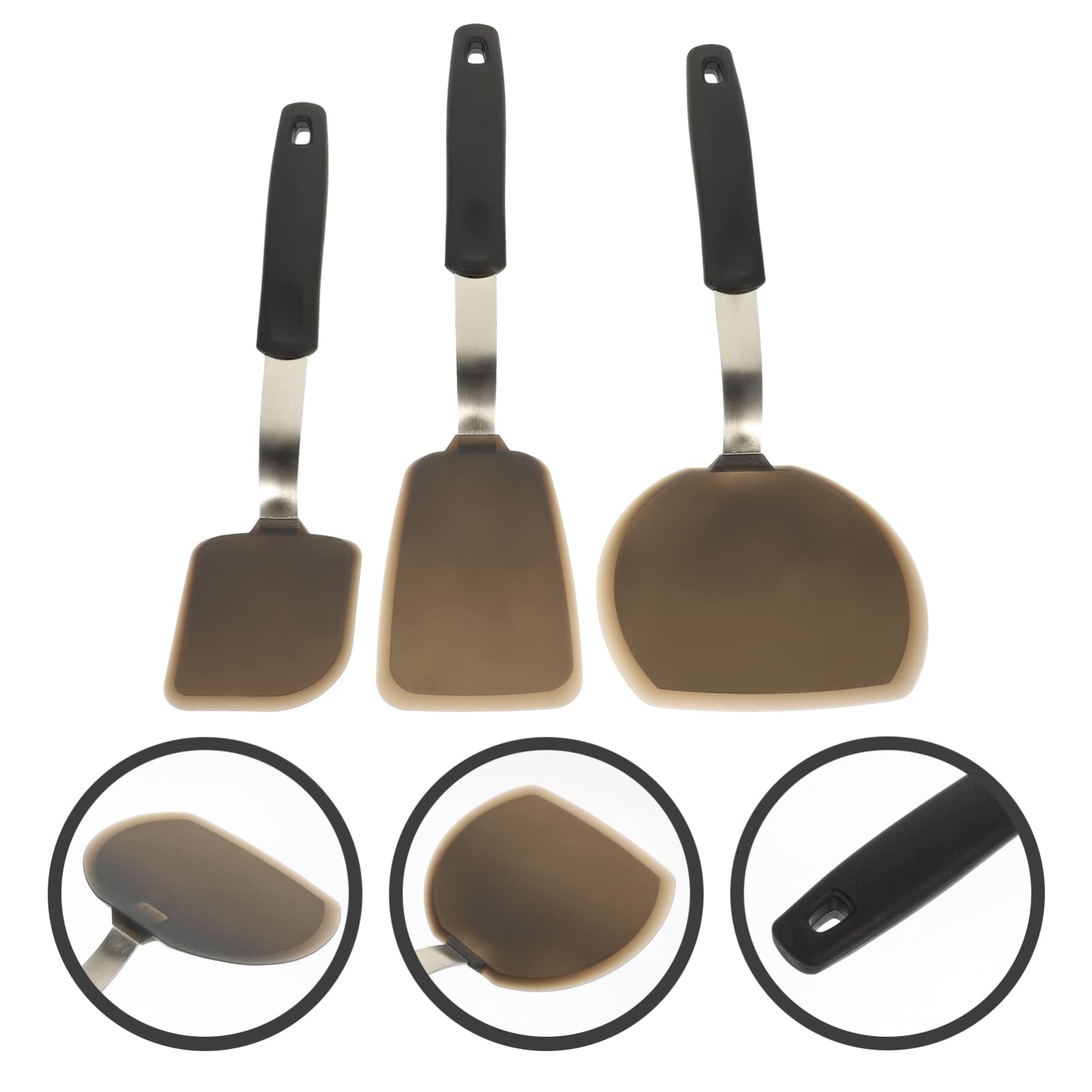 Yardwe 3piezas Espátulas De Silicona Para Cocina De Herramientas Multifuncionales Para Cocinar y Antiadherente Control Óptimo y Fácil Limpieza