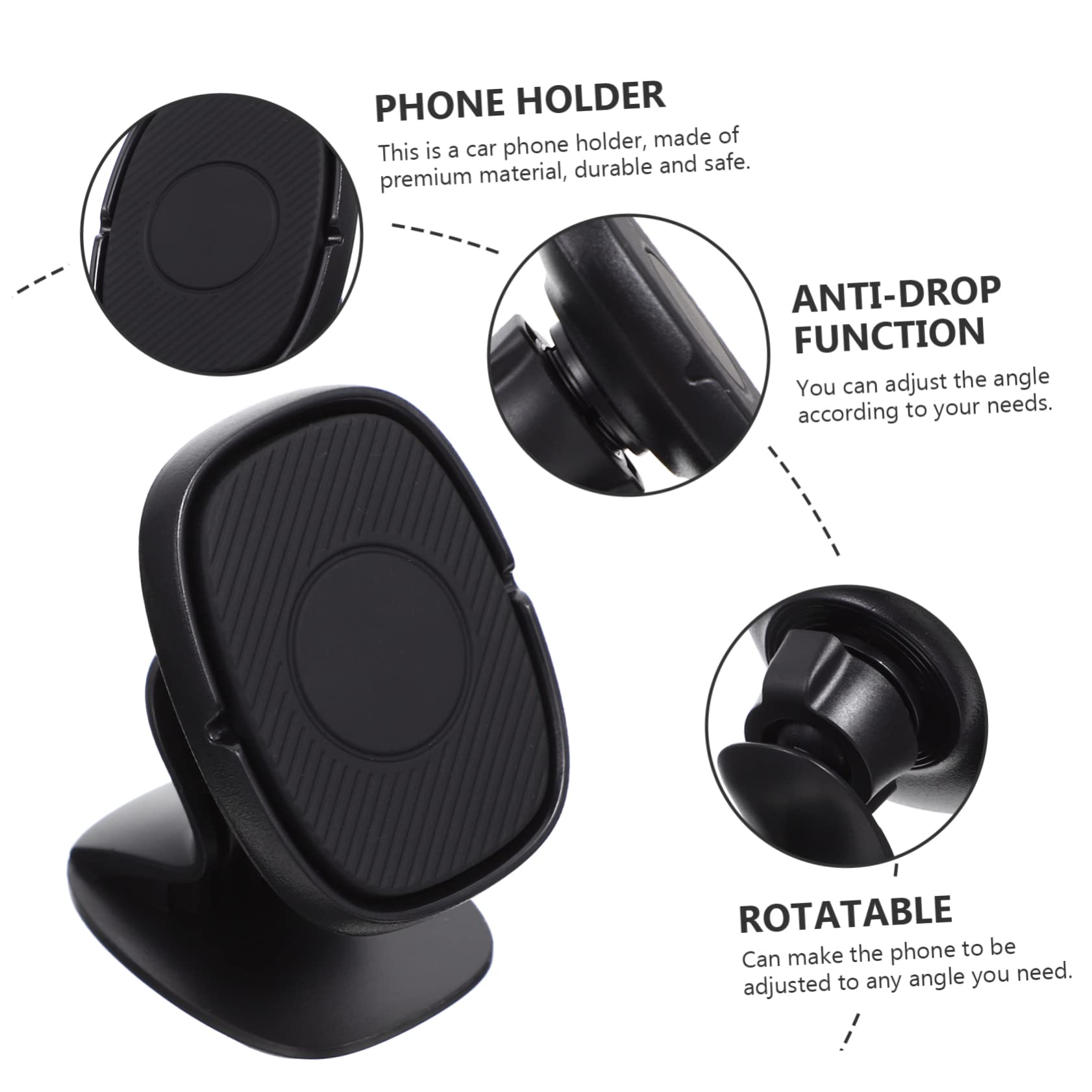 Gatuida 3pezzi Supporto Magnetico Per Smartphone Da Auto Porta Telefono Auto e Rotante Design Elegante Per Navigazione e Chiamate Sicurezza