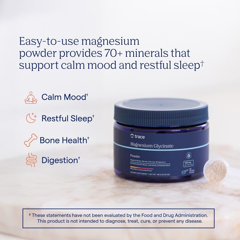 Trace Minerals Magnesium Glycinate Powder, Mixed Berry Lemonade — Amazon image 2