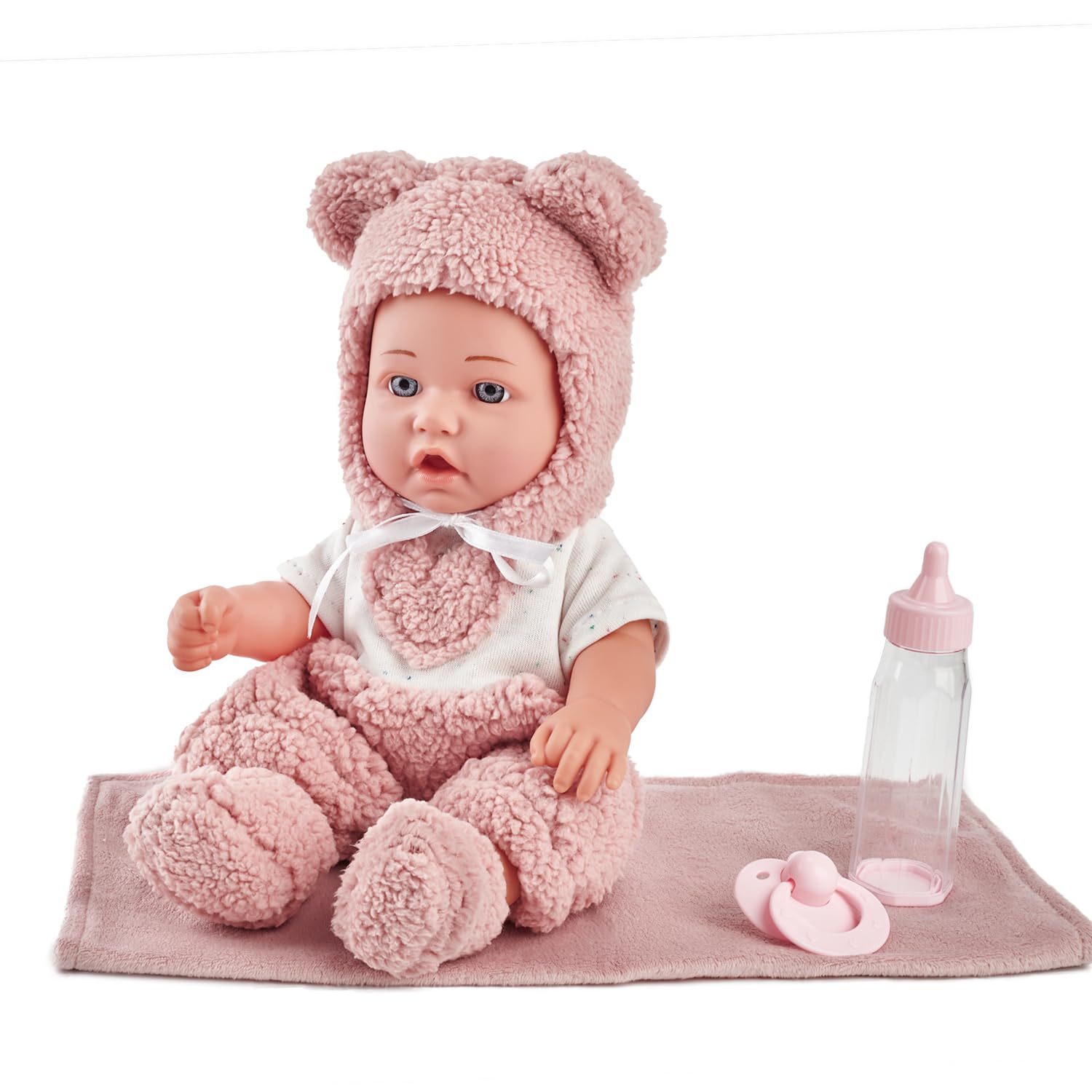 Juguetes de muñeca Bebé de 30 cm con Accesorios: biberón, Ropa, Chupete, Manta. Juguetes educativos para Juegos de ficción para niños pequeños, Regalo para niñas a Partir de 3 años.