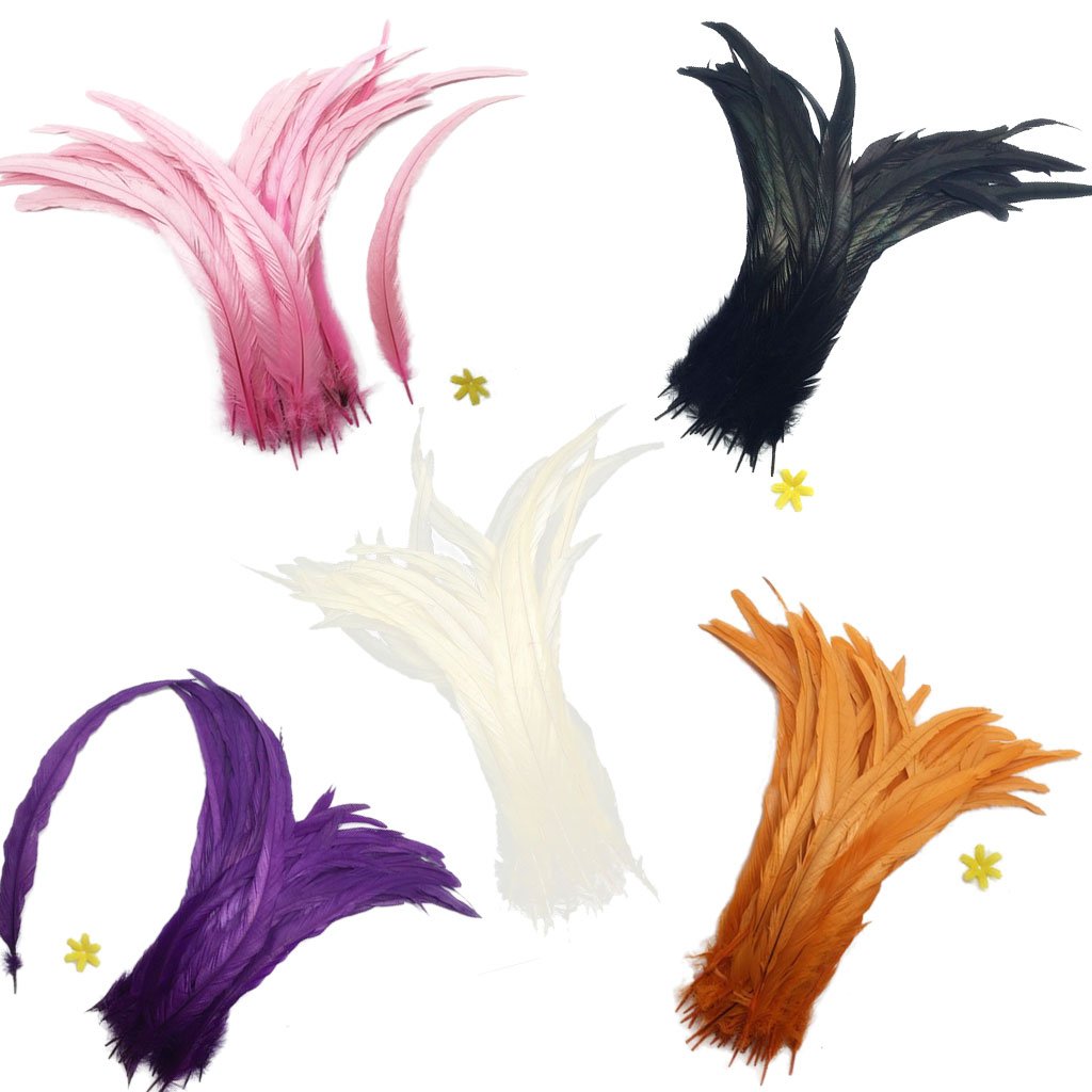 Sharplace 10pcs enfedern Flügelfedern Federn Feather Schmuckfeder DIY 35-40cm, Weiß