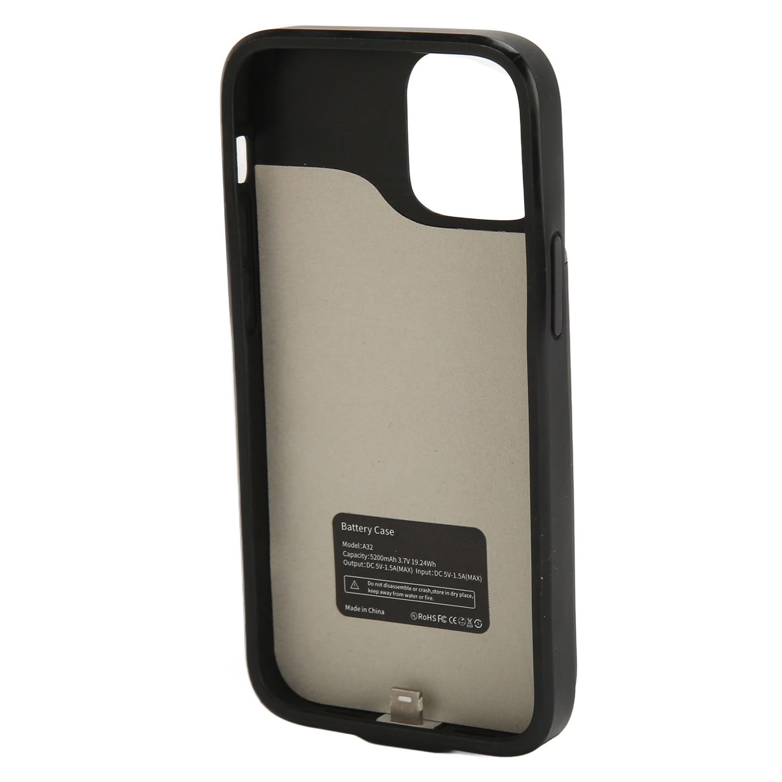 Cocoarm Battery Case per 12 Mini, 5200mAh (BLACK)