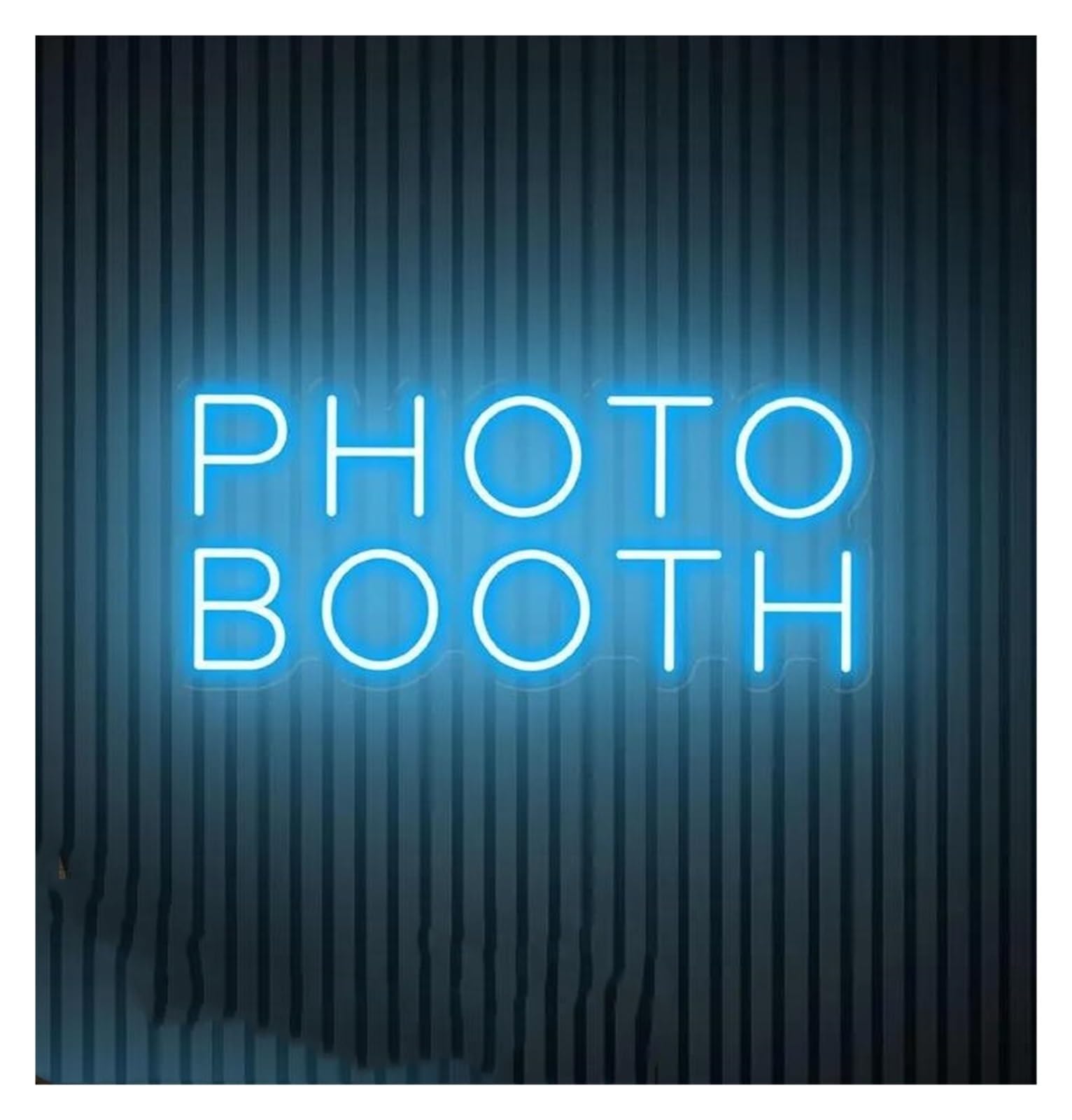 LEMST Signs Lamp Photo Booth Neon Sign, Photo Studio Business Sign 40x19cm(Blue)