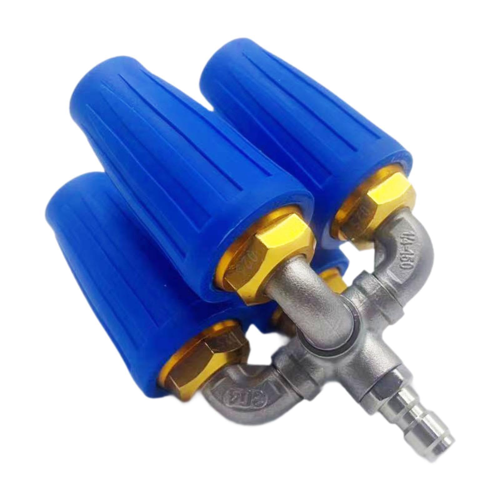 Pressione Rotante Ugello per Idropulitrice con Funzione Quadrupla E Connessione Rapida Struttura Solida Adatto per Pulizia di Mattoni, Blu