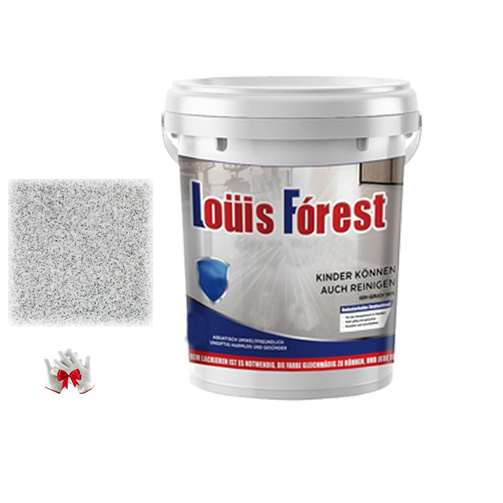 EDAT Vansen Floor Paint, Vansen Epoxy Floor Paint, High Gloss Marble Effect Epoxy Floors Coating Self Leveling, Non-slip Waterproof epoxysand floorpaint(0.5kg-White hemp gray)