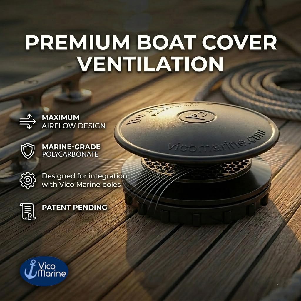 Vico Marine - Barca Vent 3 - Nero - 12,1 cm L x 12,1 cm P x 5,1 cm - Installazione facile e veloce