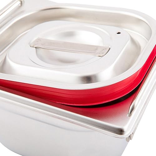 Miniatura 2 de Restaurantware Solo tapa tapa de sartén de mesa de vapor Met Lux One Sixth, 1 tapa de sartén de hotel de viaje, sello de silicona a prueba de fugas