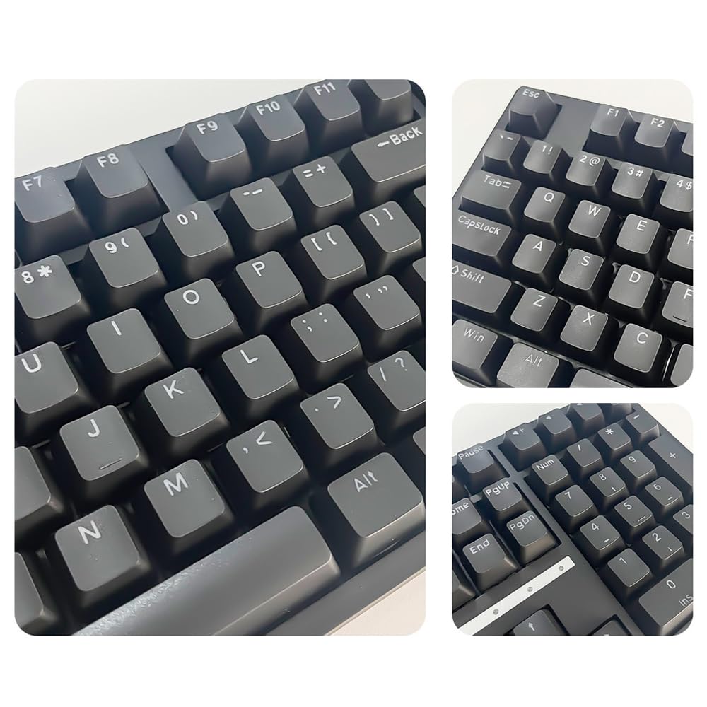 113 Tasti compatibili con Interruttori MX Doubleshot Support, Illuminazione a LED ABS Profili OEM per il Gioco Fai da te Tastiera Meccanica